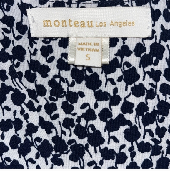 Monteau Ruffled Floral Blouse Sz S - Picture 7 of 8